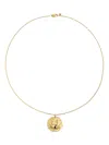 Monica Vinader Womens Cancer Zodiac 18ct Yellow Gold Vermeil Pendant Necklac In Gold