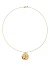 Monica Vinader Womens Leo Zodiac 18ct Yellow Gold Vermeil Pendant Necklac In Gold