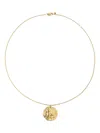 Monica Vinader Womens Libra Zodiac 18ct Yellow Gold Vermeil Pendant Necklac In Gold