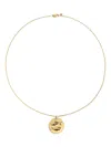 Monica Vinader Womens Pisces Zodiac 18ct Yellow Gold Vermeil Pendant Necklac In Gold