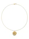Monica Vinader Womens Virgo Zodiac 18ct Yellow Gold Vermeil Pendant Necklac In Gold