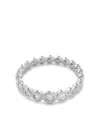 Monica Vinader Sterling Silver Graduated Diamond Half Eternity Ring Lab Grown Diamond In Silver