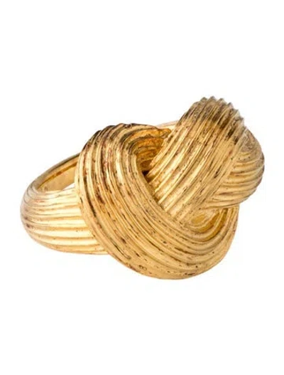Pre-owned Monica Vinader Groove Chunky Knot Ring In Multicolor