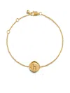 Monica Vinader Gold Initial Stamp J Chain Bracelet In Gold