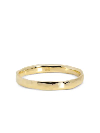 Monica Vinader Hammered Thin Band Ring In Pattern