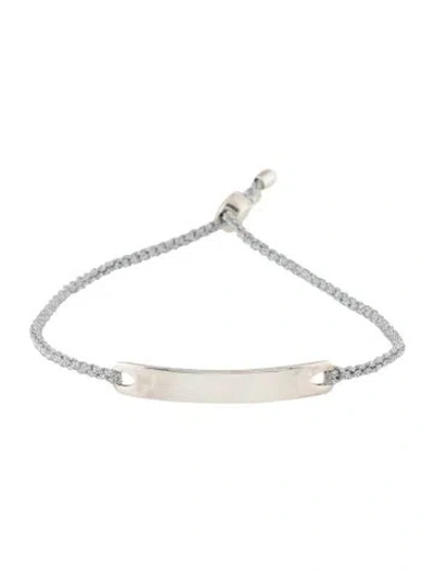 Pre-owned Monica Vinader Havana Mini Friendship Bracelet, 10" In Silver