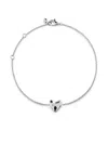 Monica Vinader Sterling Silver Heart Chain Bracelet In Silver