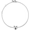 Monica Vinader Heart Chain Bracelet In Sterling Silver
