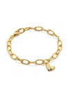 Monica Vinader Heart Charm Bracelet In Gold