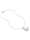 Monica Vinader Recycled Sterling Silver Heart Locket Pendant Necklace In Silver