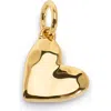 Monica Vinader Womens Gp Heart 18ct Yellow Gold Vermeil Pendant Charm In Gold