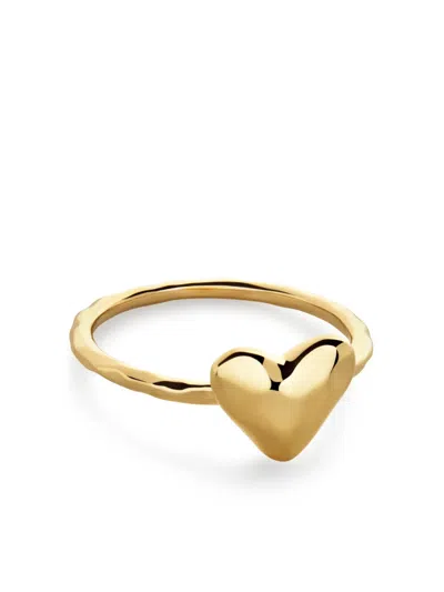 Monica Vinader Heart Stacking Ring In Gold