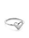 Monica Vinader Sterling Silver Heart Stacking Ring In Silver