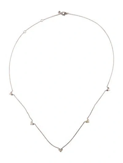 Pre-owned Monica Vinader Heart Station Chain Necklace, 18" In Multicolor