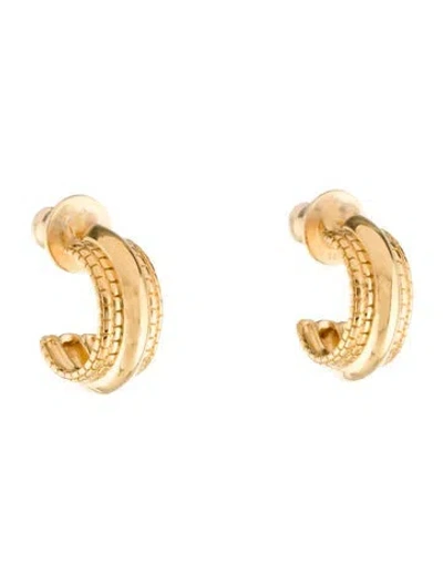 Pre-owned Monica Vinader Heirloom Bold Huggie Earrings In Multi