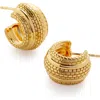 Monica Vinader Heirloom Chunky Huggie Hoop Earrings In 18ct Gold Vermeil