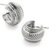 Monica Vinader Heirloom Chunky Huggie Hoop Earrings In Sterling Silver