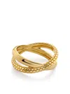 Monica Vinader Gold Heirloom Crossover Ring In Gold