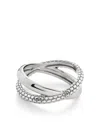 Monica Vinader Heirloom Crossover Ring In Silver