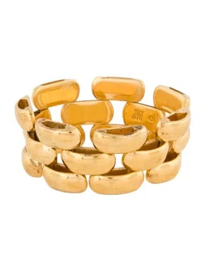 Pre-owned Monica Vinader Heirloom Woven Chain Band Ring In Multi
