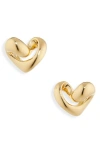 Monica Vinader Infinity Heart Stud Earrings In Gold