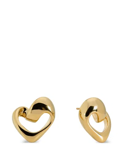 Monica Vinader Infinity Heart Stud Earrings In Gold
