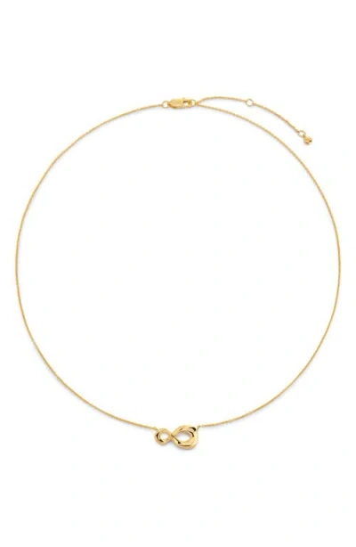 Monica Vinader Infinity Pendant Necklace In Gold