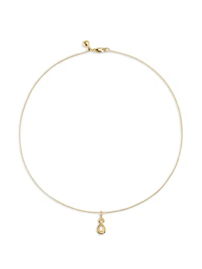Monica Vinader Infinity Pendant Necklace In Gold