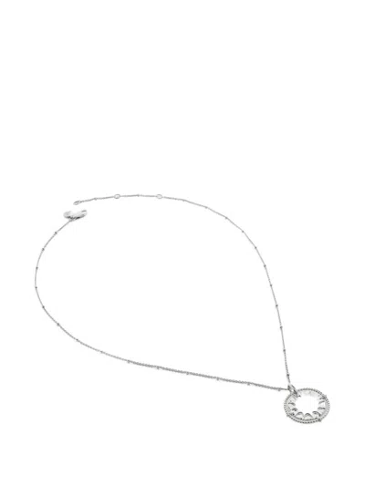 Monica Vinader Infinity Ring Necklace In Metallic