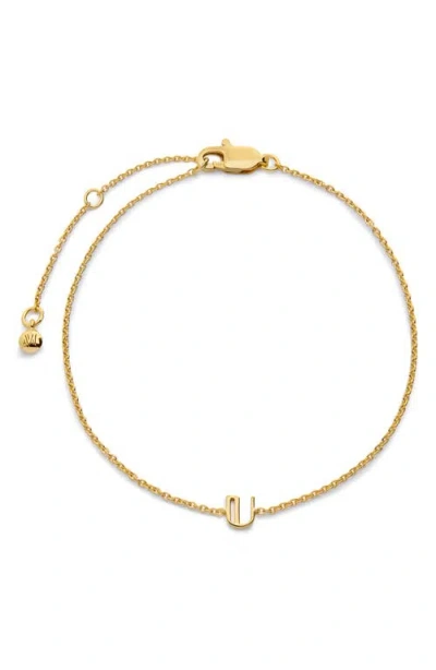Monica Vinader Initial Chain Bracelet In Gold