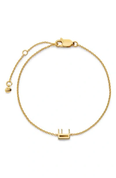 Monica Vinader Initial Chain Bracelet In Gold