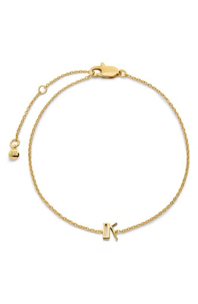 Monica Vinader Initial Chain Bracelet In Gold