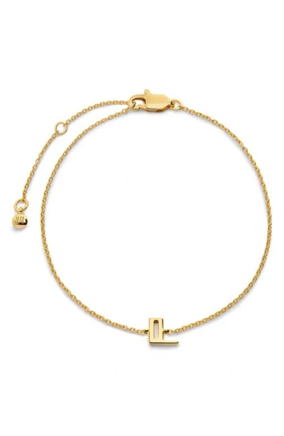 Monica Vinader Initial Chain Bracelet In Gold