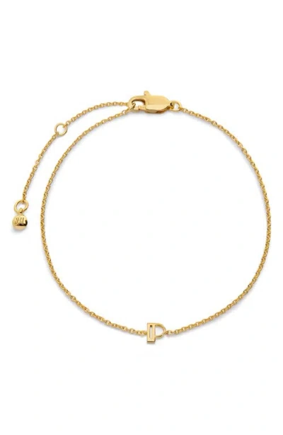 Monica Vinader Initial Chain Bracelet In Gold