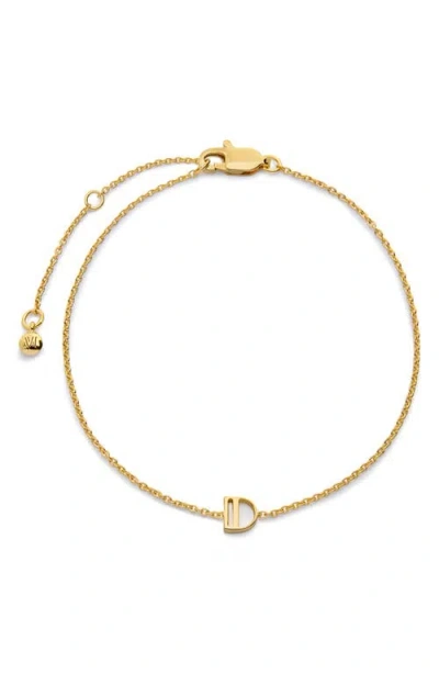 Monica Vinader Initial Chain Bracelet In Gold