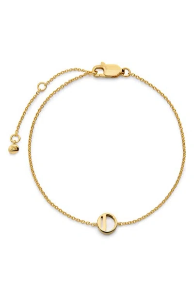 Monica Vinader Initial Chain Bracelet In Gold