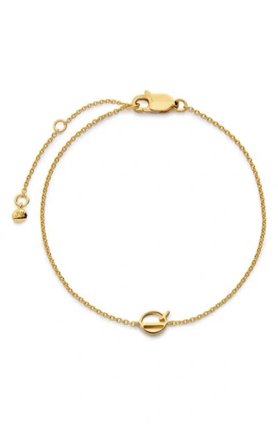 Monica Vinader Initial Chain Bracelet In Gold