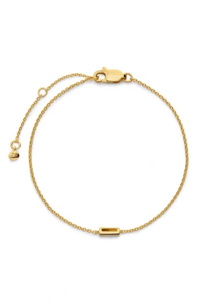 Monica Vinader Initial Chain Bracelet In Gold