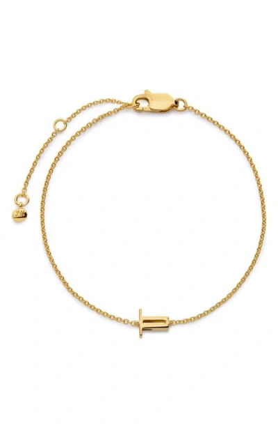 Monica Vinader Initial Chain Bracelet In Gold