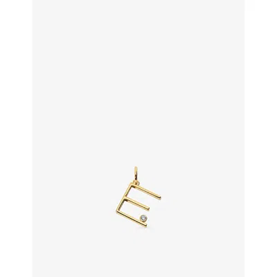 Monica Vinader Initial E Solitaire Lab-grown Diamond And 18ct Gold Vermeil Pendant Charm