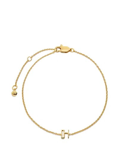 Monica Vinader Initial H Chain Bracelet In Gold