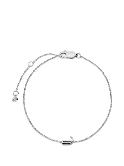 Monica Vinader Initial J Chain Bracelet In Metallic