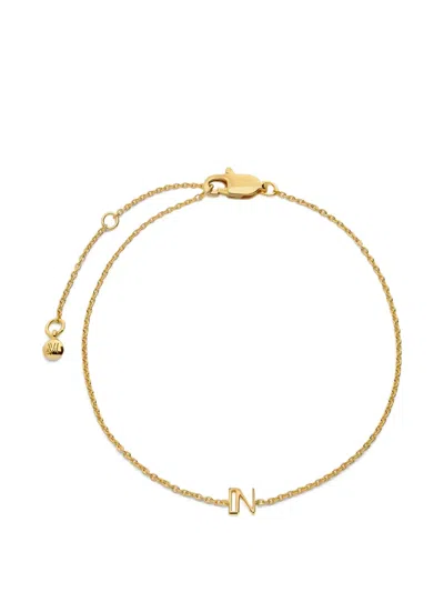 Monica Vinader Initial N Chain Bracelet In Gold