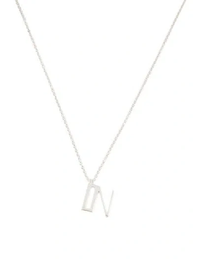 Pre-owned Monica Vinader Initial 'n' Chain Necklace, 18" In Multi
