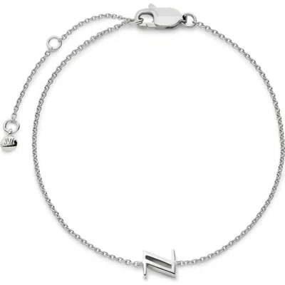 Monica Vinader Initial Z Chain Bracelet In Transparent