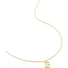 Monica Vinader B Pendant Charm Necklace In 18ct Gold Vermeil/ss- B