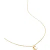 Monica Vinader Initial Pendant Necklace In 18ct Gold Vermeil/ss- C