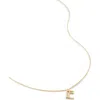 Monica Vinader Initial Pendant Necklace In 18ct Gold Vermeil/ss- E