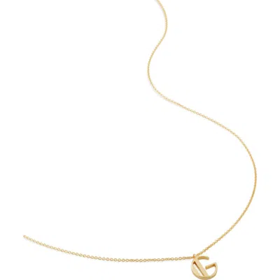 Monica Vinader Womens Gold G Letter-charm 18ct Yellow Gold-plated Vermeil Recycled Sterling-silver P