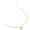 Monica Vinader Initial Pendant Necklace In 18ct Gold Vermeil/ss- H